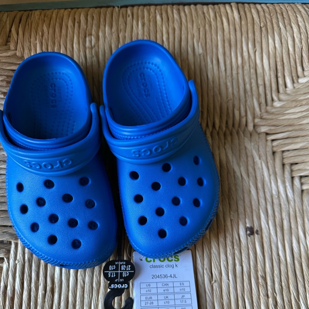 Brand new blue crocs size 10c
